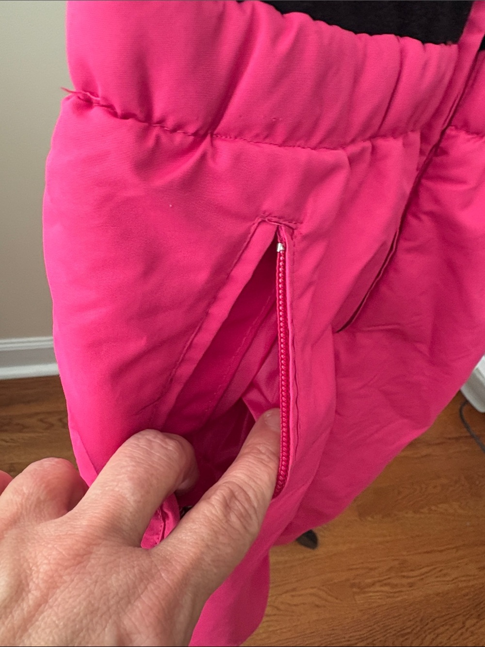 Rugged Bear Black and Hot Pink Girls Snow Bib Pants Kids size 5/6 - Picture 6 of 14